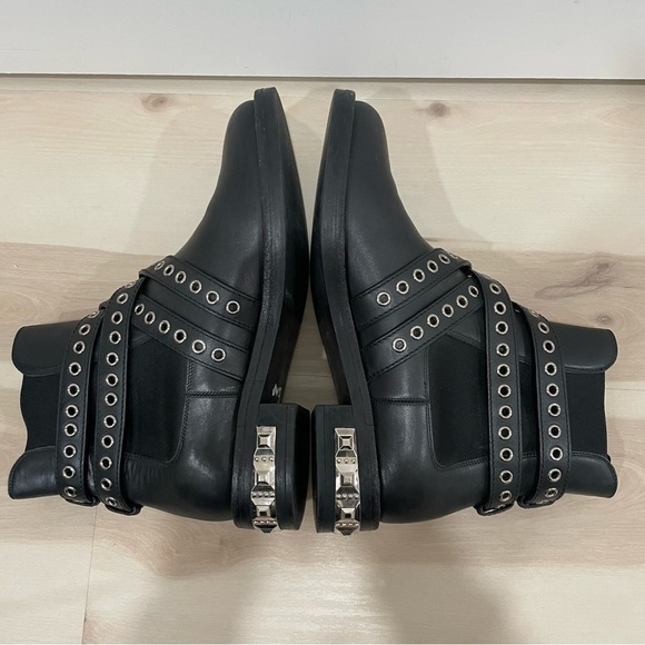 Miu Miu 5T652A Bisonte 2 Nero (Black) Women’s Biker Leather Boots Size 41 Buckle - Picture 10 of 16